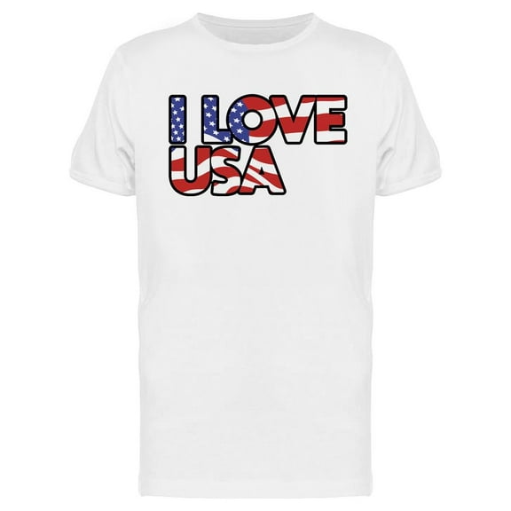 I Love Usa Graphic T-Shirt Men -Image by Shutterstock, Male x-Large