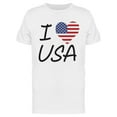 thumbnail image 1 of I Love Usa Hand Lettering  T-Shirt Men -Image by Shutterstock, Male Large, 1 of 2