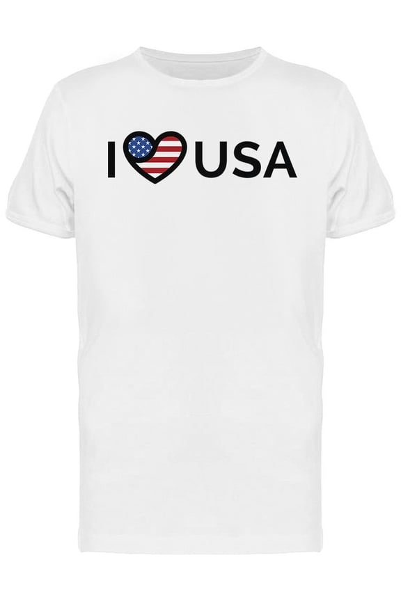 I Love Usa Slogan Design  T-Shirt Men -Image by Shutterstock, Male XX-Large