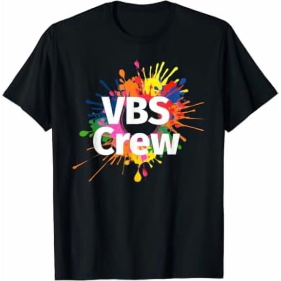 I Love VBS 2022 Crew Vacation Bible School Paint Splatter T-Shirt