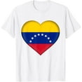 thumbnail image 1 of I Love Venezuela T-Shirt | Venezuelan Flag Heart Outfit T-ShirtMen and women can wear, black T-shirts, gifts. Age: M,L，XL 2XL, 3XL, 181XL, 1 of 4