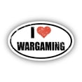 thumbnail image 1 of I Love Wargaming I Heart Euro Oval Sticker Vinyl 3M Decal 3 In x 5 In, 1 of 3