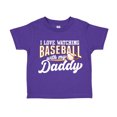 thumbnail image 1 of I Love Watching Baseball With My Daddy Toddler T-Shirt 2T Purple, 1 of 3
