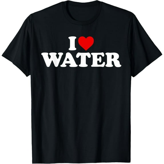 I Love Water - Heart T-Shirt