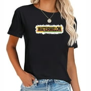 I Love Watermelon For Watermelon Lover Short Sleeve Womens T Shirt Black S