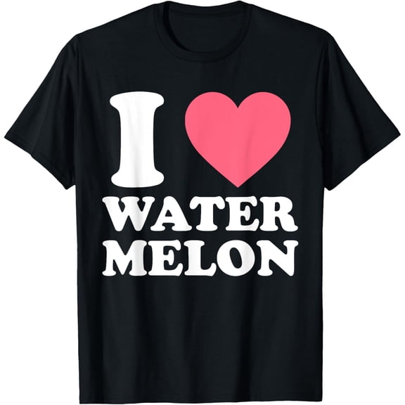 I Love Watermelon I Heart Watermelon Funny Fruit Lover T-Shirt