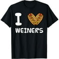 thumbnail image 1 of I Love Weiners Hotdogs Frankfurter Wiener Frank Sausage Bun T-Shirt, 1 of 4