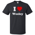 thumbnail image 1 of I Love Wesley T shirt I Heart Wesley Tee Gift, 1 of 2