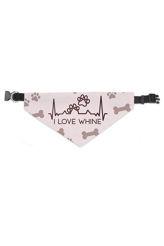 I Love Whine Pet Bandana -Smartprints Designs, Medium