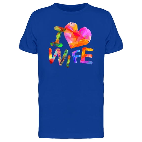 I Love Wife Triangular Letters T-Shirt Men -Image by Shutterstock, Male 3X-Large
