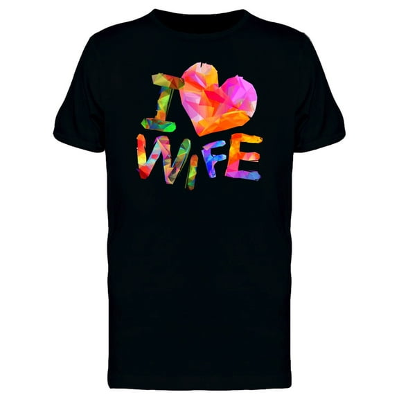 I Love Wife Triangular Letters T-Shirt Men -Image by Shutterstock, Male 3X-Large