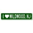 thumbnail image 1 of I Love Wildwood New Jersey Metal Wall Decor City Limit Sign Size: 4 x 16 Inch, 1 of 4
