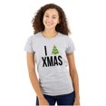 thumbnail image 1 of I Love Xmas Heart Christmas Tree Womens Fitted Plus Size Graphic Tee Brisco Brands 3X, 1 of 2