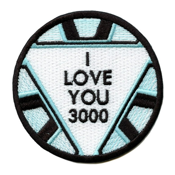 I Love You 3000 Round Logo Iron On Patch