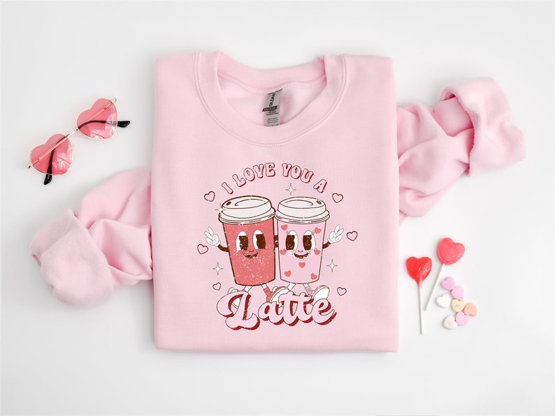 I Love You A Latte Shirt,valentines Coffee Shirt,couples Matching 