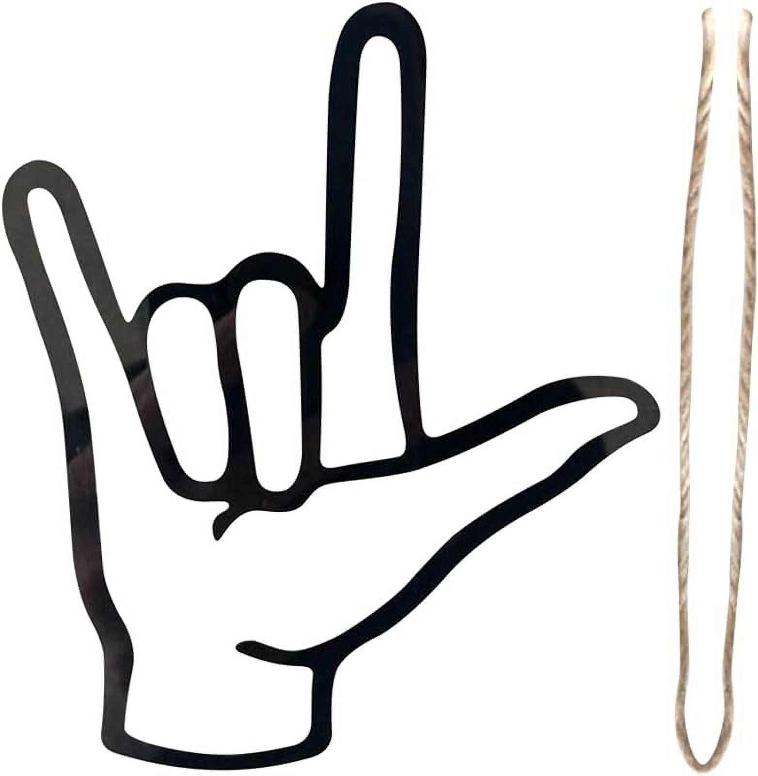 I Love You ASL Sign Language Hand Christmas Ornament, Personalized I