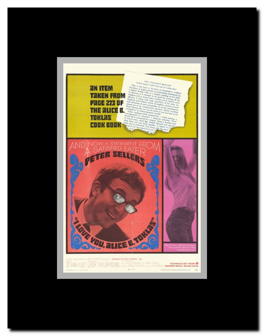 I Love You Alice B. Toklas! Framed Movie Poster