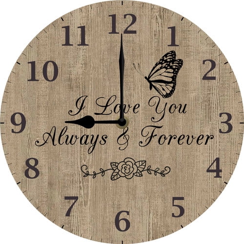 Forever Time Clock I Love You Always & Forever Wall Clock, Gift for Woman, Mother's Day ...