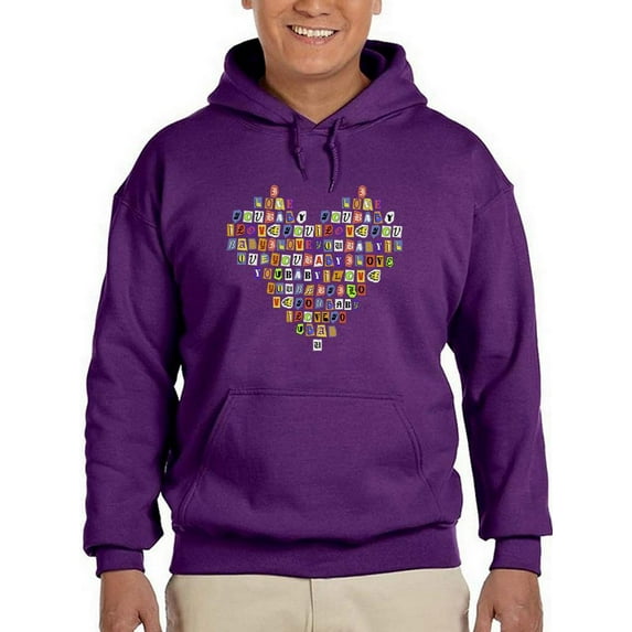 I Love You Baby Heart Hoodie Men -Image by Shutterstock, Male 5X-Large