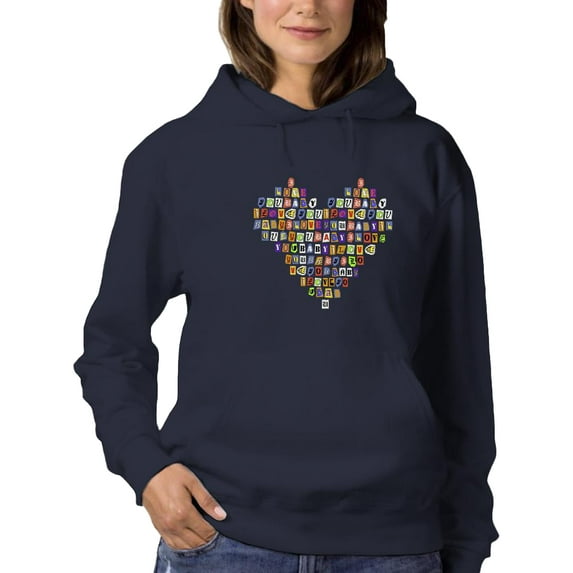 I Love You Baby Heart Hoodie Women -Image by Shutterstock, Female Medium