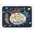 thumbnail image 1 of I Love You Bath Mat, Pastel Toned Modern Valentines Day Romantic Amusing Love Message Illustration, Plush Bathroom Decor Mat with Non Slip Backing, 29.5" X 17.5", Multicolor, by Ambesonne, 1 of 2
