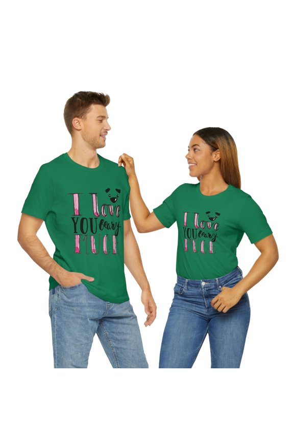 I Love You Beary Much Valentine's Day Unisex Jersey Short Sleeve Tee