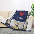 thumbnail image 1 of I Love You Couple Gifts Custom Sherpa Fleece Photo Blanket Birthday Gifts for Boyfriend Girlfriend Personalized Picture Blanket Soft Flannel Customized Blanket Christmas Couples Gifts Blankets, 1 of 5