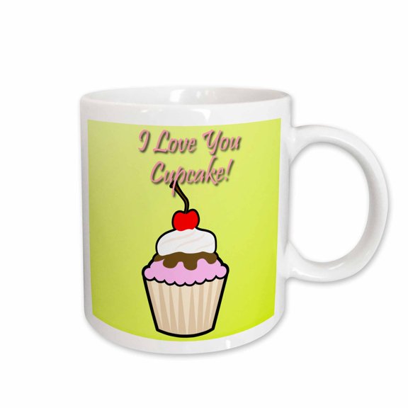 3drose, I Love You Cupcake, 11oz Mug