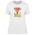 thumbnail image 1 of I Love You Cute Giraffe Couple T-Shirt Women -Image by Shutterstock, Female x-Large, 1 of 2