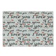 thumbnail image 1 of I Love You Cutting Board, Beauty of Love Style Typography Birthday Forever Never Let Me Go Print, Decorative Tempered Glass Cutting and Serving Board, Small Size, Red Black White, by Ambesonne, 1 of 1