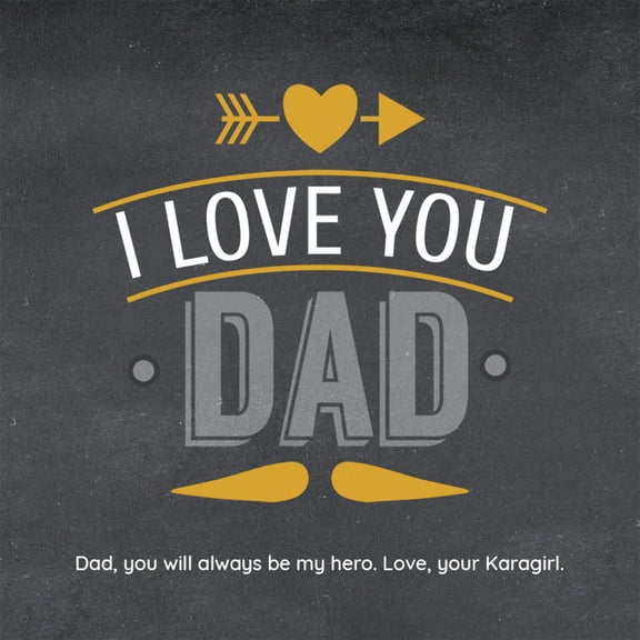 I Love You Dad | Personalized Dad Father's Day Birthday Print, Wall Decor