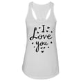 thumbnail image 1 of I Love You  Design. Tank Women -Image by Shutterstock, Female Small, 1 of 4