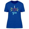 thumbnail image 1 of I Love You Drawing Art T-Shirt Women -Image by Shutterstock, Female Medium, 1 of 2