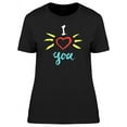 thumbnail image 1 of I Love You Drawing Art T-Shirt Women -Image by Shutterstock, Female Small, 1 of 2