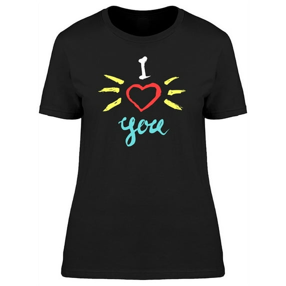 I Love You Drawing Art T-Shirt Women -Image by Shutterstock, Female x-Large