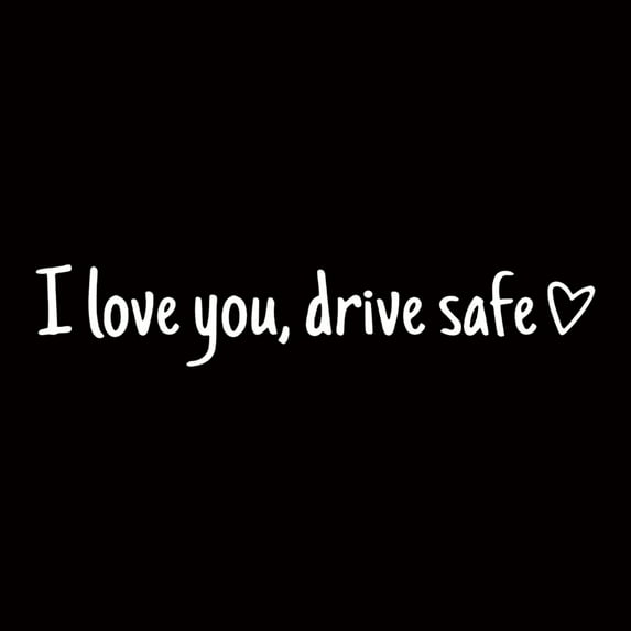 I Love You Drive Safe Mirror Sticker, Cute Car Stickers for Womens, Car Decals for Women, Rear View Mirror Sticker, Valentines Day Gifts for Her, Him