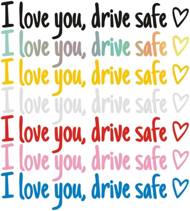 I Love You Driving Safe Mirror Sticker, Rear View Mirror Sticker,Drive ...