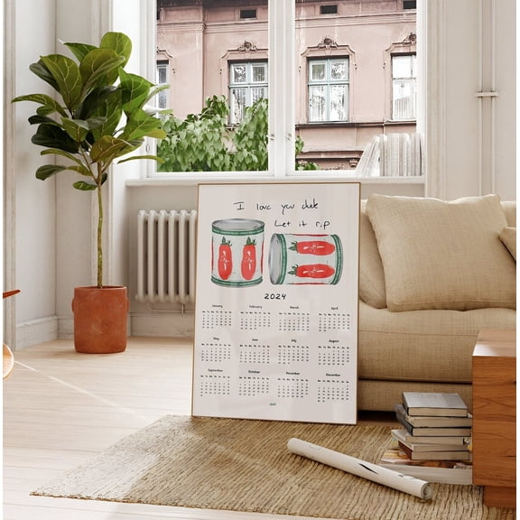 I Love You Dude Let It Rip Wall Art, The Bear 2024 Calendar, Aesthetic Kitchen Decor, Tinned Tomato Illustration, San Marzano Print Home Decor #702, Unframed Poster Size 16x24
