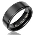 thumbnail image 1 of I Love You Engraved Couple Rings Titanium Steel 6mm 8mm, 1 of 1