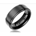 thumbnail image 1 of I Love You Engraved Couple Rings Titanium Steel 6mm 8mm, 1 of 1