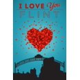 thumbnail image 1 of I Love You Flint, Michigan (24x36 Giclee Gallery Art Print, Vivid Textured Wall Decor), 1 of 3