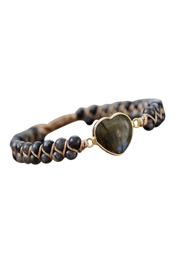 I Love You Forever Jasper Heart Bracelet - Adjustable Design for All Wrist Sizes - Inspires Love and Positivity
