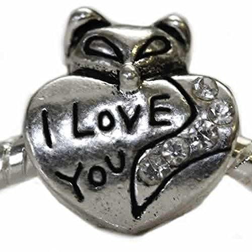 I Love You Fox Charm Bead For snake charm Bracelet