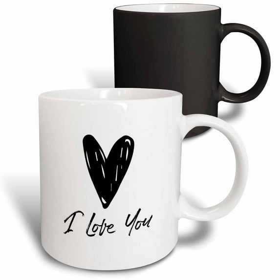 3drose, I Love You Gift for Loves Ones, 11oz Magic Transforming Mug
