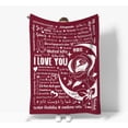 thumbnail image 1 of I Love You Gifts Blanket, 100 Languages Blanket Gifts for Mom Women Wife Girlfriend Mothers Day Anniversary Couple Birthday Soft Warm Flannel Hugs Throw Blankets 50"x60" Red, 1 of 6