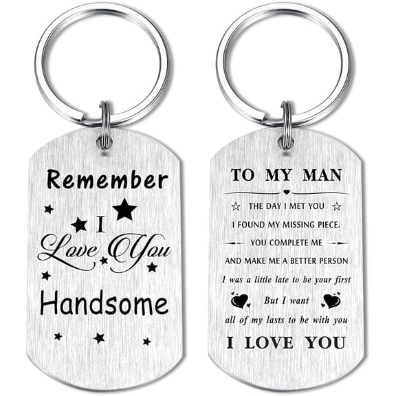 I Love You Gifts for Him Men, Love Christmas Keychain Gifts for Man Husband Boyfriend Man Fun