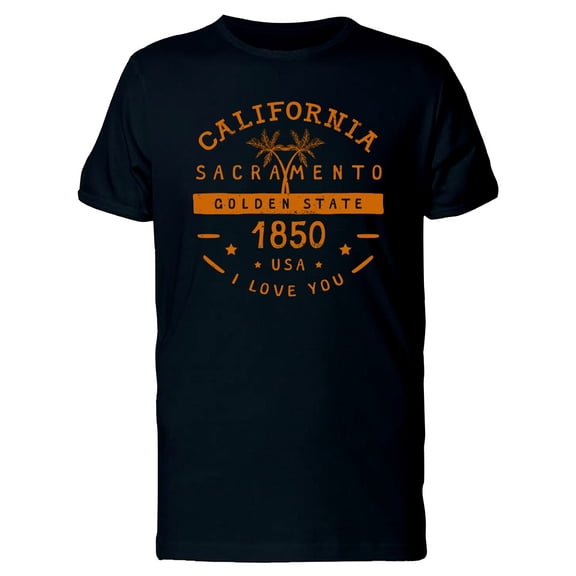 I Love You Golden California T-Shirt Men -Image by Shutterstock, Male Medium