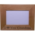 thumbnail image 1 of I Love You Grandma - 4x6 Inch Engraved Alder Wood Picture Photo Frame - Great Gift for Mothers's Day, Birthday or Christmas Gift for Mom Grandma Wife Grandmother, 1 of 3