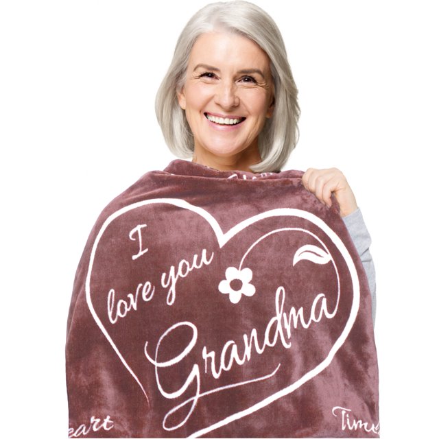 I Love You Grandma Blanket by ButterTree Adult Christmas Gift for