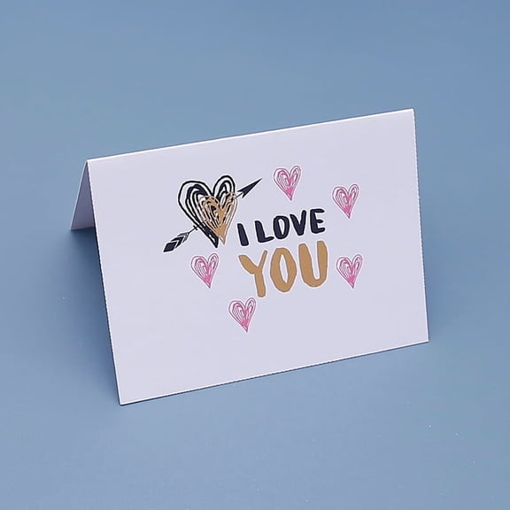 I Love You Greeting Card – Adorable Heart Design – Blank Inside for Personal Messages – Perfect for Anniversaries, Birthdays, or Just Because